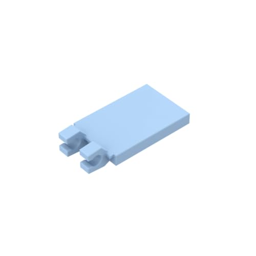 Gobricks 30350 Scharnierplatte Fliese Spezial 2x3 mit 2 Clips [abgewinkelte Clips] 50 Stück GDS-896 Kompatibel mit Lego Bausteinen, Farbe: Hellblau 053 von BrickBuddy