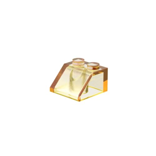 Gobricks 3039 Schrägziegel, 2 x 2, geneigter Ziegelstein, 50 Stück, GDS-589, kompatibel mit Lego-Bausteinen, Farbe: Trans Yellow 130 von BrickBuddy