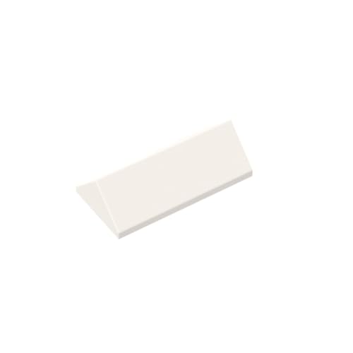 Gobricks 3041 Slope Brick 2x4 45° doppelseitig abgeschrägter Ziegelstein 10 Stück GDS-901 Kompatibel mit Lego Bausteinen, Farbe:Weiß 090 von BrickBuddy