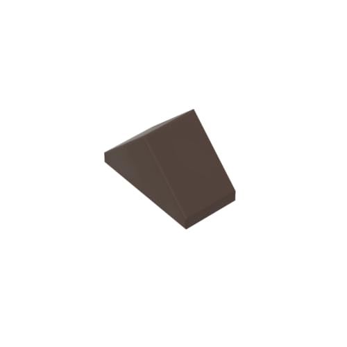 Gobricks 3044 Slope Brick 1x2 doppelseitig abgeschrägter Ziegelstein, 10 Stück, GDS-835, kompatibel mit Lego Bausteinen, Farbe: Dunkelbraun 082 von BrickBuddy