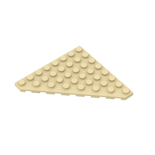 Gobricks 30504 Kreisplatte Keilplatte 8 x 8 Zuschnitt Ecke 10 Stück GDS-700 Kompatibel mit Lego Bausteinen, Farbe: Hellbraun 031 von BrickBuddy