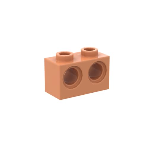 Gobricks 32000 Technik Brick Technic Brick 1x2 [2 Löcher] 50 Stück GDS-624 Kompatibel mit Lego Bausteinen, Farbe: Fleischfarbe 038 von BrickBuddy