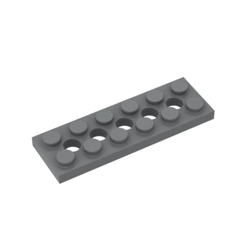 Gobricks 32001 Scharnierplatte Technic Plate 2x6 [5 Löcher] 10 Stück GDS-698 Kompatibel mit Lego Bausteinen, Farbe: Dunkelbläulich-Grau 072 von BrickBuddy