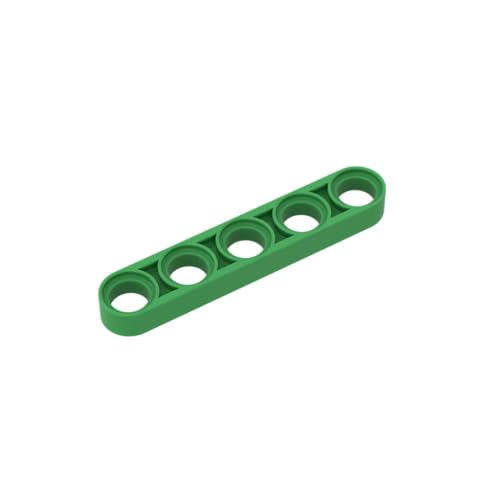Gobricks 32017 Locharmplatte Technic Beam 1 x 5 dünn 50 Stück GDS-693 kompatibel mit Lego Bausteinen, Farbe: Hellgrün 043 von BrickBuddy