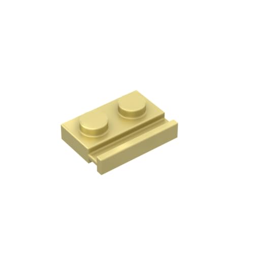 Gobricks 32028 Scharnierplatte Spezial 1x2 mit Türschiene, 50 Stück, GDS-806, kompatibel mit Lego Bausteinen, Farbe:Chrom Gold 037 Gobricks 32028 Scharnierplatte Spezial 1x2 mit Türschiene, 50 Stück, GDS-806, kompatibel mit Lego Bausteinen, Farbe:Chrom Gold 037 von BrickBuddy