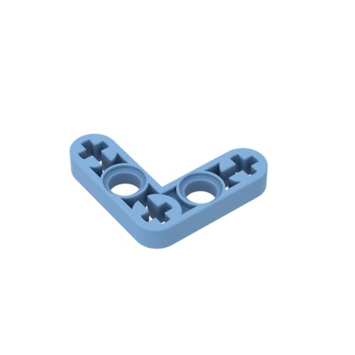 Gobricks 32056 Locharmplatte Technic Beam 3x3 L-Form dünn 50 Stück GDS-692 Kompatibel mit Lego Bausteinen, Farbe:Mittelblau 052 von BrickBuddy