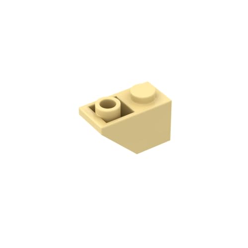 Gobricks 3665 Slope Brick 2x1 45° Reverse Sloped Brick 50 Stück GDS-597 Kompatibel mit Lego Bausteinen, Farbe: Hellgelb 029 von BrickBuddy