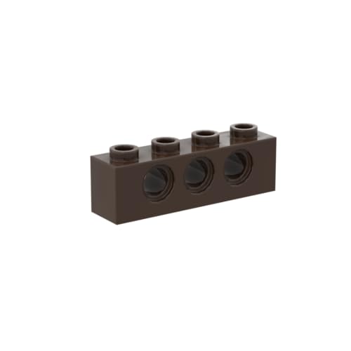 Gobricks 3894 Technik Brick Technic Brick 1x6 [5 Löcher] 50 Stück GDS-626 Kompatibel mit Lego Bausteinen, Farbe:Dunkelbraun 082 von BrickBuddy