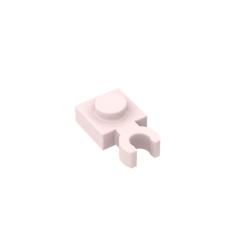 Gobricks 4085 Scharnierplatte Platte Spezial 1x1 mit Clip Vertikal [dicker U-Clip] 50 Stück GDS-814 Kompatibel mit Lego Bausteinen, Farbe: Hellrosa 017 von BrickBuddy