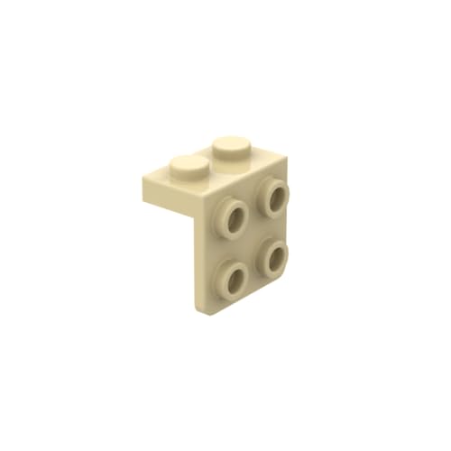 Gobricks 44728 Scharnierplattenhalterung, 1 x 2-2 x 2, 10 Stück, GDS-641, kompatibel mit Lego Bausteinen, Farbe: Hellbraun 031 von BrickBuddy