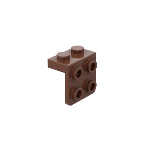 Gobricks 44728 Scharnierplattenhalterung, 1 x 2-2 x 2, 10 Stück, GDS-641, kompatibel mit Lego Bausteinen, Farbe: Rotbraun 081 von BrickBuddy