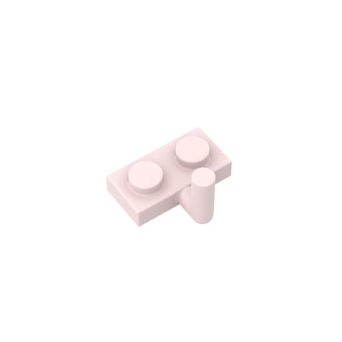 Gobricks 4623 Scharnierplatte Spezial 1 x 2 mit Arm nach oben [horizontaler Arm 6 mm] 50 Stück GDS-709 kompatibel mit Lego Bausteinen, Farbe: Hellrosa 017 von BrickBuddy