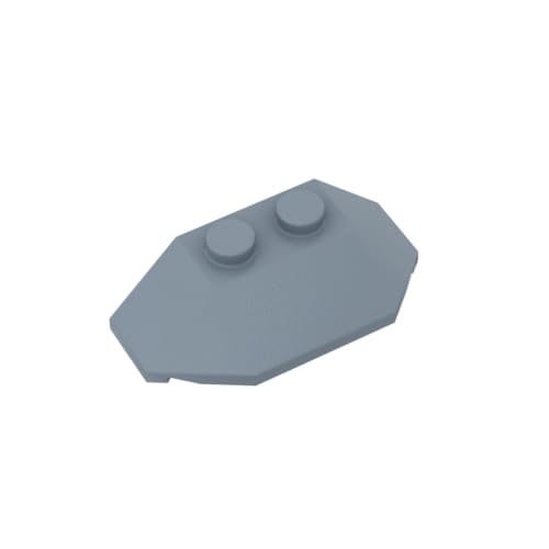 Gobricks 47759 Keilziegel, 4 x 2, abgeschrägtes Stück, 10 Stück, GDS-756, kompatibel mit Lego-Bausteinen, Farbe: Sandblau 054 von BrickBuddy