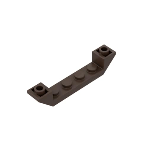 Gobricks 52501 Slope Brick 1x6 Reverse Sloped Brick 50 Stück GDS-686 Kompatibel mit Lego Bausteinen, Farbe: Dunkelbraun 082 von BrickBuddy