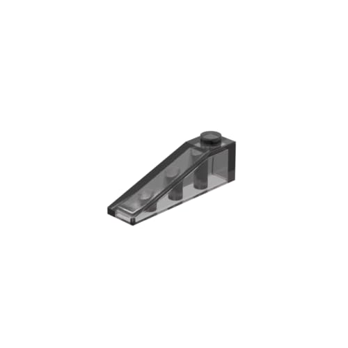 Gobricks 60477 Slope Brick 4x1 Schräge Ziegel 50 Stück GDS-587 Kompatibel mit Lego Bausteinen, Farbe: Trans Black 170 von BrickBuddy