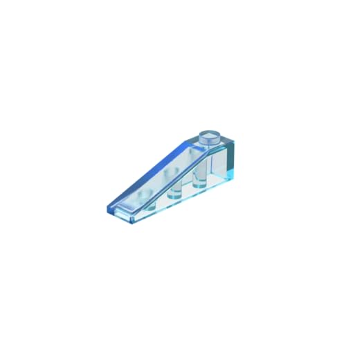 Gobricks 60477 Slope Brick 4x1 Schräger Ziegel 50 Stück GDS-587 Kompatibel mit Lego Bausteinen, Farbe: Trans Hellblau 152 von BrickBuddy