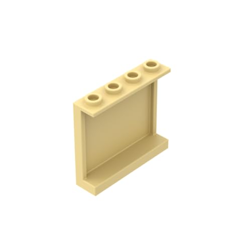 Gobricks 60581 Türverkleidung 1 x 4 x 3 [Seitenstützen/Hohlbolzen] 50 Stück GDS-751 Kompatibel mit Lego Bausteinen, Farbe: Hellgelb 029 von BrickBuddy
