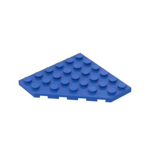 Gobricks 6106 Kreisplatte Keilplatte 6x6 Geschnittene Ecke 10 Stück GDS-702 Kompatibel mit Lego Bausteinen, Farbe:Blau 050 von BrickBuddy