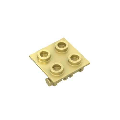 Gobricks 6134 Scharnier Scharnier Ziegelstein 2x2 obere Platte dünn 10 Stück GDS-830 kompatibel mit Lego Bausteinen, Farbe: Chrom Gold 037 Gobricks 6134 Scharnier Scharnier Ziegelstein 2x2 obere Platte dünn 10 Stück GDS-830 kompatibel mit Lego Bausteinen, Farbe: Chrom Gold 037 von BrickBuddy