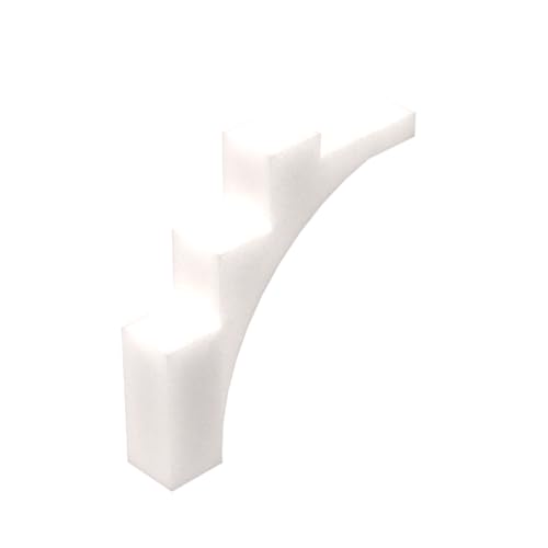 Gobricks 76768 Bogen aus Ziegelsteinen, 1 x 5 x 4 [unregelmäßiger Bogen, erhöhte Unterseite Kreuzstützen], 10 Stück, GDS-715, kompatibel mit Lego-Bausteinen, Farbe: Milchweiß 091 von BrickBuddy