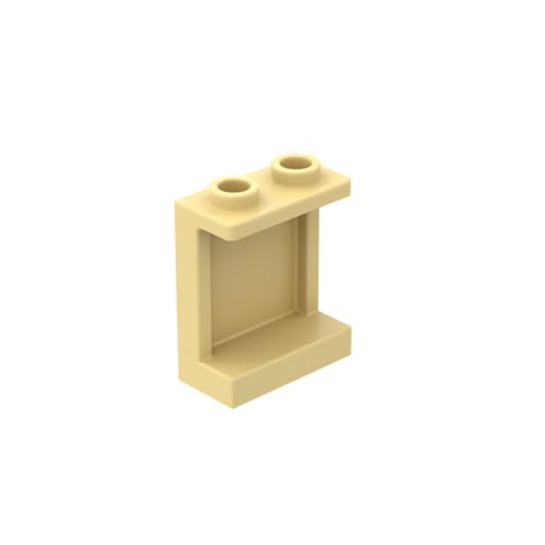 Gobricks 87552 Türverkleidung 1 x 2 x 2 [Seitenstützen/Hohlbolzen], 50 Stück, GDS-785, kompatibel mit Lego Bausteinen, Farbe: Hellgelb 029 von BrickBuddy