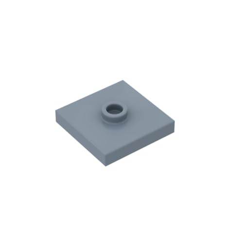 Gobricks 87580 Fundamentplatte Spezial 2 x 2 mit Nut und Mittelbolzen (Jumper), 50 Stück, GDS-805, kompatibel mit Lego-Bausteinen, Farbe: Sandblau 054 von BrickBuddy