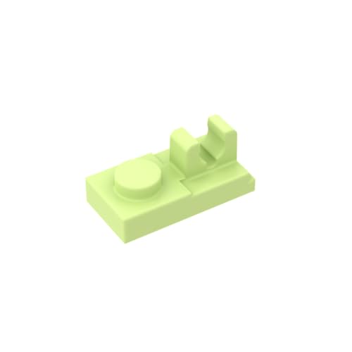 Gobricks 92280 Scharnierplatte Spezial 1x2 [Top Clip] 50 Stück GDS-819 Kompatibel mit Lego Bausteinen, Farbe: Gelbgrün 044 von BrickBuddy