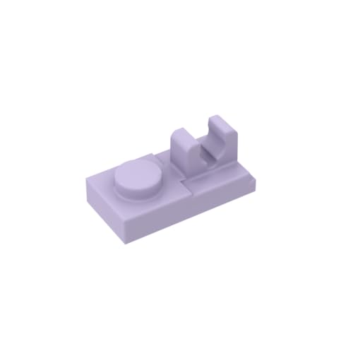 Gobricks 92280 Scharnierplatte Spezial 1x2 [Top Clip] 50 Stück GDS-819 Kompatibel mit Lego Bausteinen, Farbe: Lavendel 063 von BrickBuddy