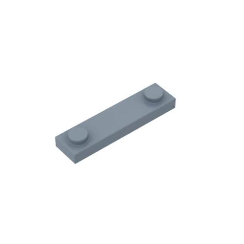 Gobricks 92593 Fundamentplatte Spezial 1x4 mit 2 Noppen, 50 Stück, GDS-723, kompatibel mit Lego Bausteinen, Farbe:Sandblau 054 von BrickBuddy