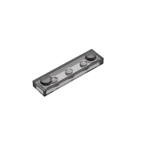 Gobricks 92593 Fundamentplatte Spezial 1x4 mit 2 Noppen, 50 Stück, GDS-723, kompatibel mit Lego Bausteinen, Farbe:Trans Black 170 von BrickBuddy
