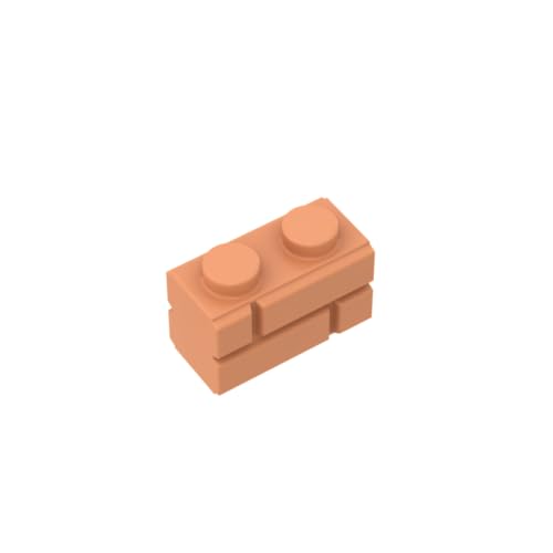Gobricks 98283 Basic Bricks Brick Special 1x2 mit Mauerziegelprofil, 10 Stück, GDS-631, kompatibel mit Lego Bausteinen, Farbe: Fleischfarbe 038 Gobricks 98283 Basic Bricks Brick Special 1x2 mit Mauerziegelprofil, 10 Stück, GDS-631, kompatibel mit Lego Bausteinen, Farbe: Fleischfarbe 038 von BrickBuddy
