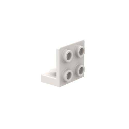 Gobricks 99207 Scharnierplattenhalterung, 1 x 2-2 x 2, umgekehrt, 50 Stück, GDS-642, kompatibel mit Lego Bausteinen, Farbe:Weiß 090 von BrickBuddy