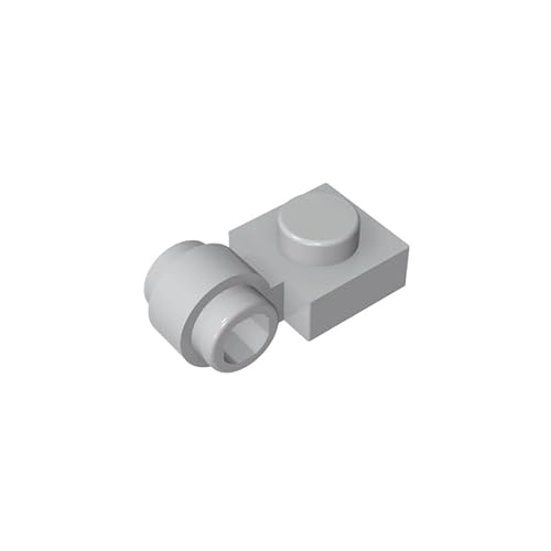 Gobricks GDS-812 Platte Spezial 1 x 1 mit Clip-Licht (dicker Ring), 50 Stück, kompatibel mit LEGO Toy 11458, DIY-Teilen und MOC-Komponenten für große Ziegelmarken, Farbe: Hellbläulich-Grau 194 von BrickBuddy