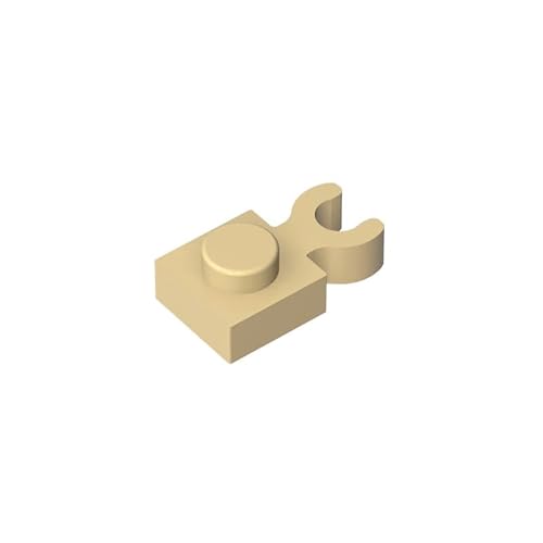 Gobricks GDS-814 Platte Spezial 1 x 1 mit Clip vertikal (dicker U-Clip), 50 Stück, kompatibel mit Lego Toy 6019 61252 52738, DIY-Teile und MOC-Komponenten für große Ziegelmarken, Farbe: Hellbraun 5 von BrickBuddy