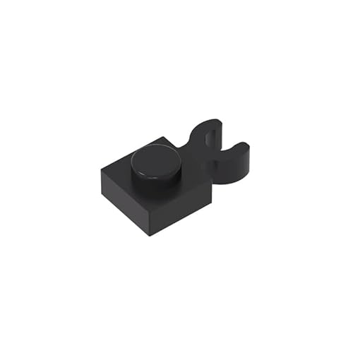 Gobricks GDS-814 Platte Spezial 1 x 1 mit Clip vertikal (dicker U-Clip), 50 Stück, kompatibel mit Lego Toy 6019 61252 52738, Komponenten für große Ziegelmarken, Farbe: Schwarz 26 von BrickBuddy