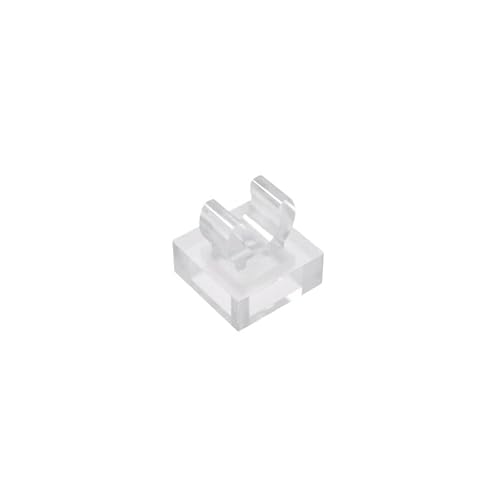 Gobricks GDS-818 Fliesen-Spezial, 1 x 1 mit Clip mit abgerundeten Kanten, 50 Stück, kompatibel mit LEGO Spielzeug 63868 42923, DIY-Teile und MOC-Komponenten für große Ziegelmarken, Farbe: Transparent von BrickBuddy