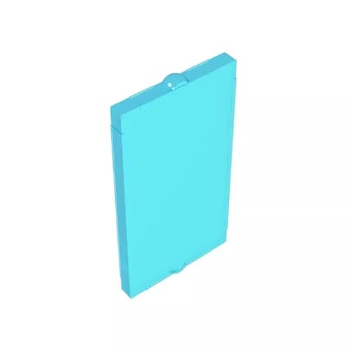 Gobricks GDS-879 Glas für Fenster, 1 x 2 x 3, flache Vorderseite, 50 Stück, kompatibel mit LEGO Toy 60602 DIY-Teilen und MOC-Komponenten für die wichtigsten Ziegelmarken, Farbe: Trans Hellblau 42 von BrickBuddy