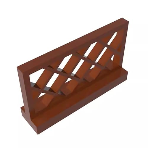 Gobricks GDS-882 Zaun, 1 x 4 x 2, 50 Stück, kompatibel mit Lego Toy 3185 DIY-Teilen und MOC-Komponenten für große Ziegelmarken, Farbe: Rotbraun 192 von BrickBuddy