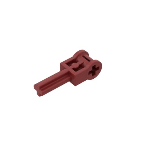 Gobricks Schaftbolzenverbindung, Technikachse 1,5 mit senkrechtem Achsenverbinder (Technic Pole Reverser Griff) 6553 4210665 GDS-928, 50 Stück, kompatibel mit Lego Spielzeug, MOC, Farbe: Dunkelrot 154 von BrickBuddy