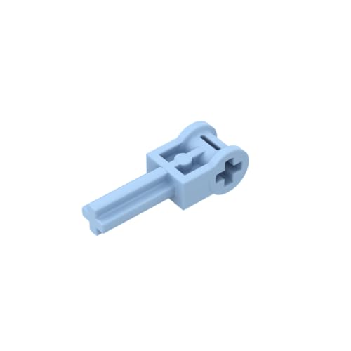 Gobricks Schaftbolzenverbindung, Technikachse 1,5 mit senkrechtem Achsenverbinder (Technic Pole Reverser Griff) 6553 4210665 GDS-928, 50 Stück, kompatibel mit Lego Spielzeug, MOC, Farbe: Hellblau 212 von BrickBuddy