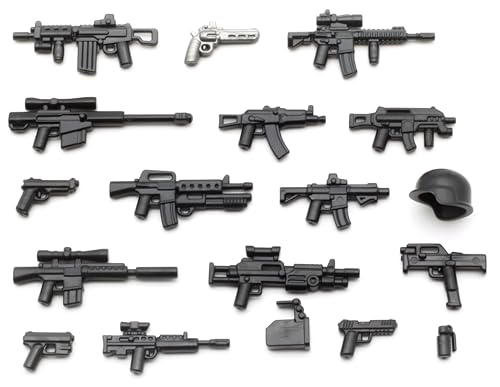 Brickarms Modern Combat Tactical Pack V2, für Polizei, Militär, Waffen für Klemmbaustein Figuren von BricksStuff