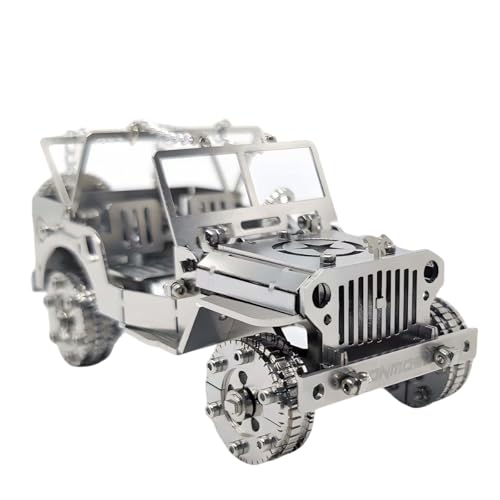 Brickaro 3D Metall Auto Puzzles Modell, Iron Blood Combat Vehicle 3D Steampunk Mechanische Metallmontage Modellbausatz, Klassische Dampfmaschine Auto Desktop Dekor, Geschenke für Erwachsene von Brickaro