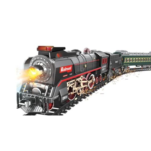 Brickaro ABS Elektrische RC Zug Set Modell, Weihnachtszug Set Modell mit Wagen und Langstrecke, Tolle STEM-Geschenke und Schreibtischdekorationen für Teenager und Erwachsene (Modell 623B) von Brickaro