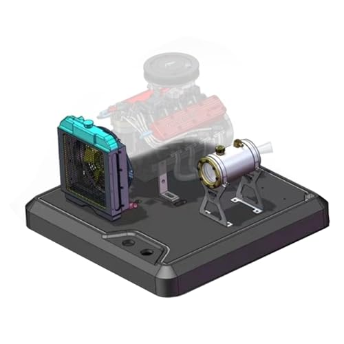 Brickaro Basis-Starter-Set aus Aluminiumlegierung für Toyan FS-V800WGP Motormodell – inklusive Öltank und Halterung, Wasserkühlungs-Set, Geschenk für Erwachsene (schwarz) von Brickaro