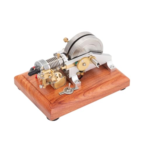 Brickaro Hit and Miss Motor-Modellbausatz, der funktioniert, Mini-horizontaler luftgekühlter Einzylinder-4-Takt-Oddball-Gasmotor-Modell, Wissenschafts- und Bildungsgeschenke für von Brickaro