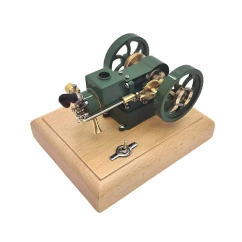 Brickaro Hit and Miss Motormodellbausatz, der funktioniert, Mini 1,6 CC Verdunstungsviertakt-horizontal, wassergekühlter Verbrennungsmotor-Modellbausatz, Geschenk für Erwachsene von Brickaro