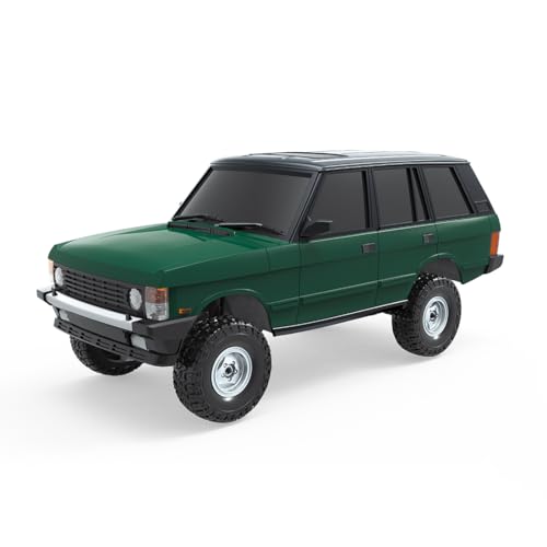 Brickaro RC Draft Crawlers Maßstab 1/18 2,4G 3CH 4WD Off-Road RC Auto Modell mit aufklappbaren Scheinwerfern Hobby Auto Geschenk für Erwachsene (RTR-Version/Grün) von Brickaro
