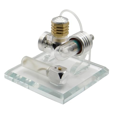 Brickaro Stirlingmotor-Modell, das funktioniert, Mini-Heißluft-Einzylinder-Stirlingmotor-Modell, Wissenschafts- und Bildungsgeschenke für Technologie-Enthusiasten Brickaro Stirlingmotor-Modell, das funktioniert, Mini-Heißluft-Einzylinder-Stirlingmotor-Modell, Wissenschafts- und Bildungsgeschenke für Technologie-Enthusiasten von Brickaro