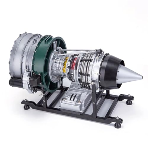 Brickaro Turbofan Motormodellbausatz, 1/10 mechanischer Doppelrotor, axiales Turbofan-Motormodell, DIY-Montage, elektrischer Ventilator, Bastelgeschenk, 1000 + Stück, mechanisches von Brickaro