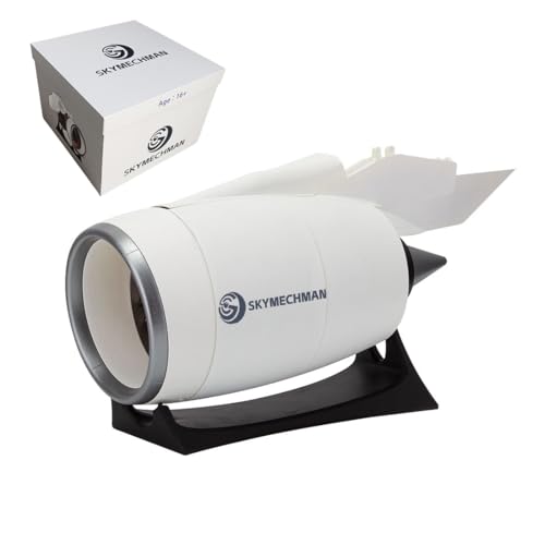 Brickaro Turbofan Motormodellbausatz, 1/30 NTR-900 DIY 3D-gedrucktes funktionales Flugzeug, Turbofan-Motorbaumodell, 150-teiliges mechanisches Bildungs-Set, Geschenk für Erwachsene von Brickaro